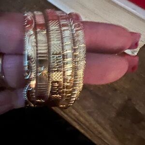 Elegant Gold Bangle Set